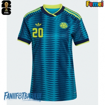 Columbia Juan Fernando Quintero #20 Echipament de Fotbal Replică Mondial 2026 Femei Deplasare